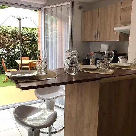 Apartment T2 Climatise Jardin & Court De Tennis/piscine /parking/fibre *